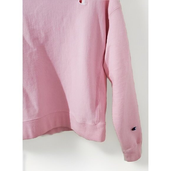 Women’s Pink Champion Hoodie Reverse Weave Sweatshirt Size Large As Is - Picture 5 of 9